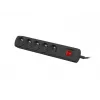 Protector de sobretensión NATEC NSP-1715 negro 5 tomas de CA 5 m