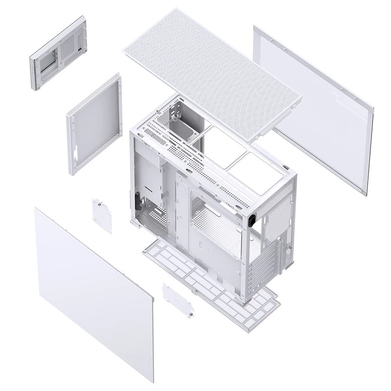 Carcasa de PC Jonsbo D41 STD Midi Tower blanca