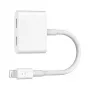 Belkin | Cable Lightning Audio + Charge RockStar, 11,5 cm, Blanco | F8J198btWHT
