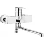 Grifería de lavabo y baño de montaje en pared BGA_056M con caño alargado