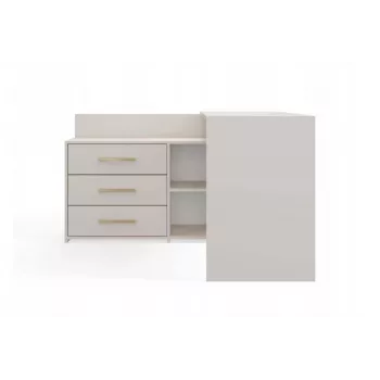 Tablero de escritorio de esquina e shop DANY Kaszmir beige — puesto de trabajo en esquina, distribución compacta