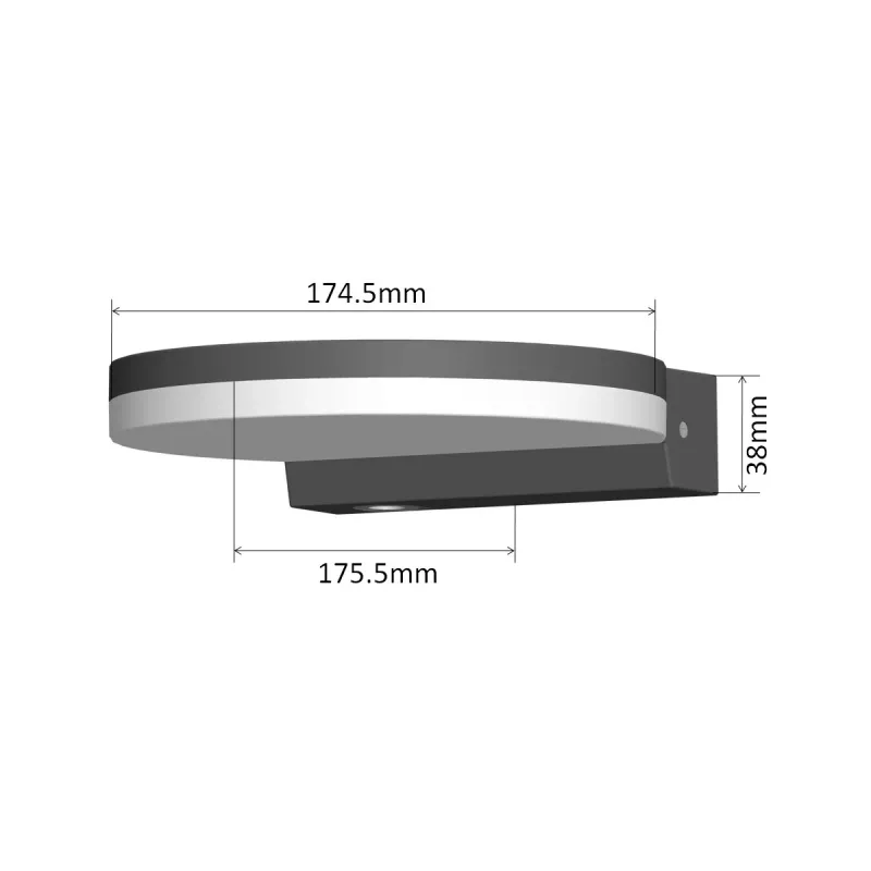 Lámpara de pared exterior LED MACLEAN MCE346W 15W – luz fría/cálida no especificada
