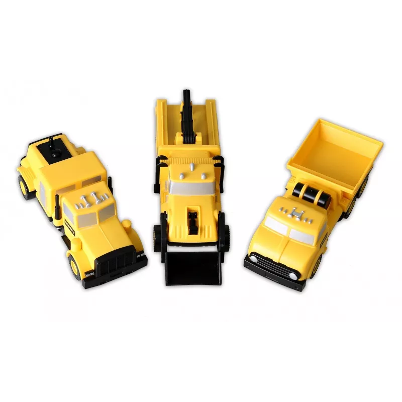 Set de vehículos Popular Playthings Mix or Match Vehicles Construction Negro Amarillo