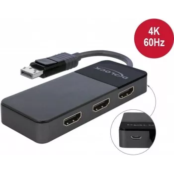 Divisor de vídeo DeLOCK 87770 DisplayPort a 3x HDMI