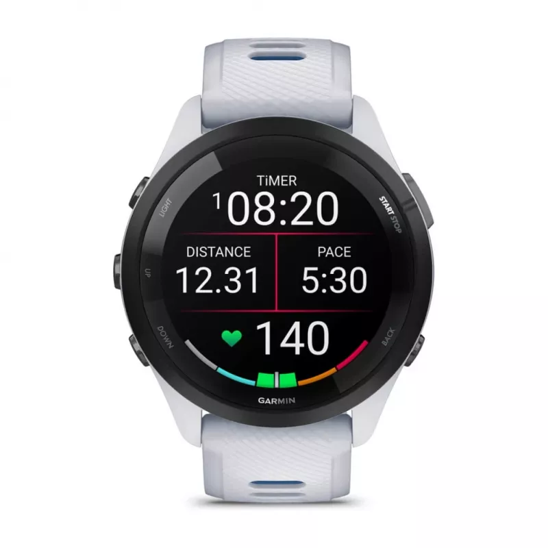 Smartwatch GARMIN Forerunner 265 — 46 mm carcasa de GFRP, AMOLED 1,3 inch, GPS/GLONASS/Galileo, 15 días de autonomía, 5 ATM, correa de silicona