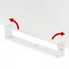 Organizador de cables compacto Maclean bajo el escritorio, carga máx. 5 kg, blanco, MC-107 W