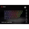 Teclado gaming mecánico SAVIO BLACKOUT X2 PEACH — 61 teclas 60 % QWERTZ, RGB LED, hot-swap, USB Type-A/Type-C, cable extraíble