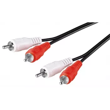 Goobay | Cable RCA estéreo 2x RCA | 50030 | 2 conectores RCA macho (audio izquierda/derecha) | 2 conectores RCA macho (audio izquierda/derecha)