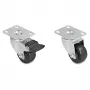 Ruedas DeLOCK 66754 negro plata acero 5 cm de diámetro
