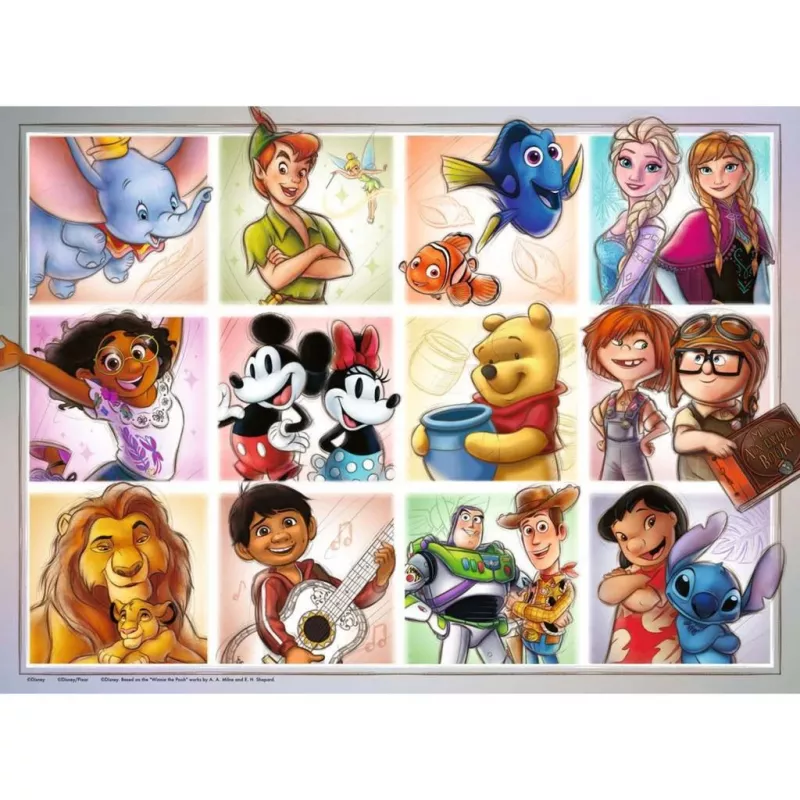 Puzle infantil Ravensburger Disney Multicharacter – 100 piezas, puzle para niños