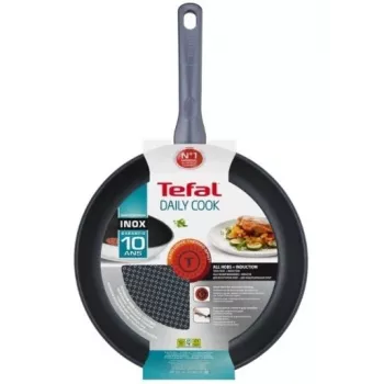 Sartén multiusos Tefal Daily Cook G7300655 acero inoxidable 28 cm, mango individual de baquelita, revestimiento interior de titanio