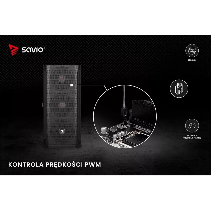 SAVIO SAVGBLADE ventilador de caja 120mm PWM