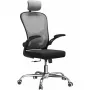 Silla de oficina top e shop DORY SZARY — asiento acolchado, respaldo de malla, 650×620 mm, altura hasta 122 cm
