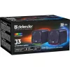 Defender J3 2.0 altavoces para PC, 6 W, LED, alimentación USB, AUX, 90–20000 Hz, negros