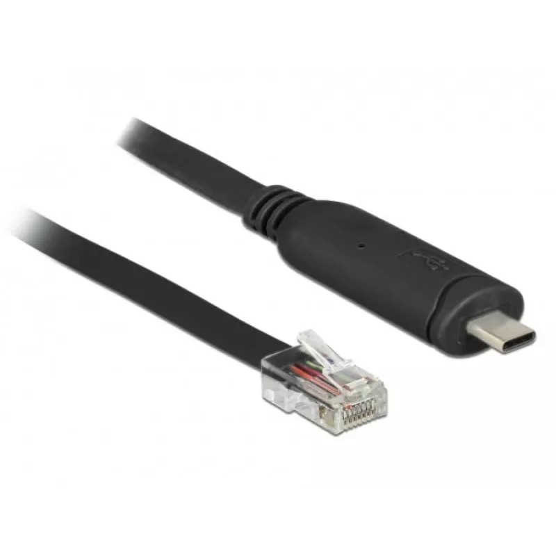 DeLock - Adaptador serie - USB-C - RS-232 x 1 - negro (63912)