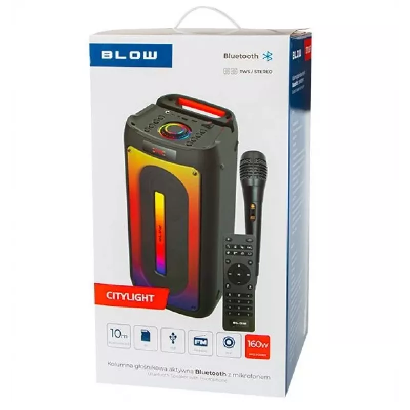 Altavoz Bluetooth CityLIGHT + mando a distancia + micrófono
