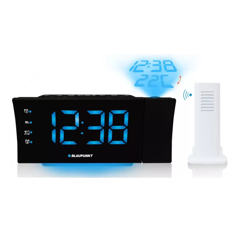 Blaupunkt CRP81USB radio despertador con proyección y carga USB, negro