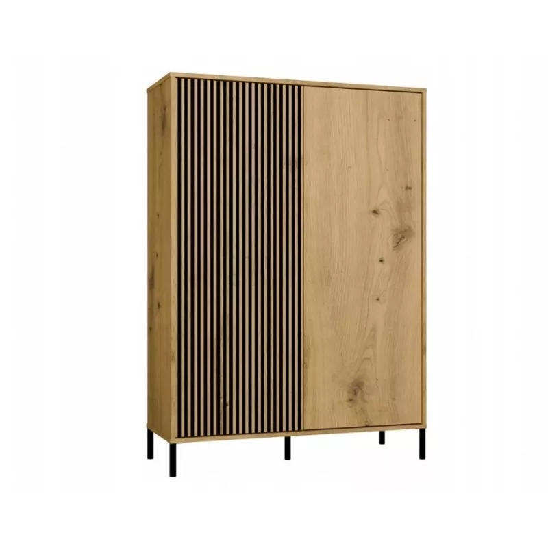 Vitrina KAMARO 2DD estrecha/GŁ roble ARTISAN