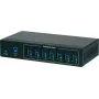Renkforce hub industrial USB 3.0 de 7 puertos, montaje en pared, negro