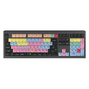 Teclado Logickeyboard ASTRA 2 USB QWERTZ negro tamaño completo 104 teclas