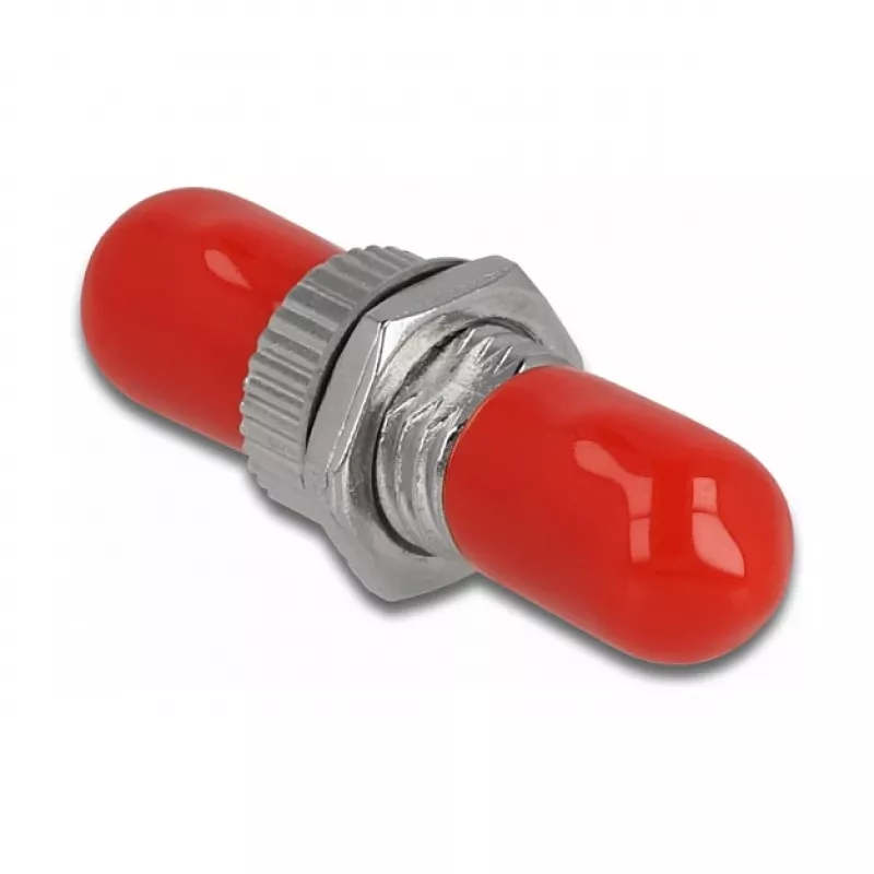 Acoplador de fibra óptica ST simplex hembra a ST simplex hembra metal DeLOCK 86835