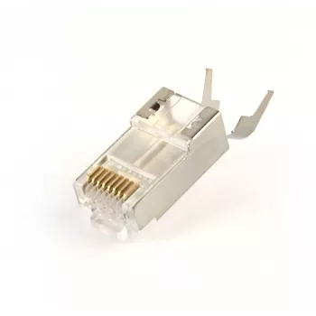 Conector macho RJ45 GEMBIRD CAT7 8P8C dorado 15µ FTP/SFTP, pack de 100