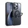 Funda protectora Mcdodo PC-4932 para iPhone 16 Pro con soporte integrado, negra