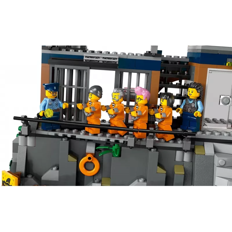 LEGO City Set de construcción Comisaría de policía Isla Prisión 60419 — 980 piezas, 7 minifiguras, 370×400×160 mm