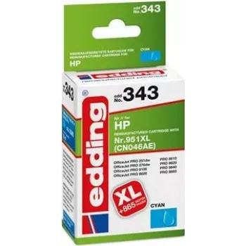 edding cartucho de tinta EDD-343 cian compatible con HP 951XL CN046AE