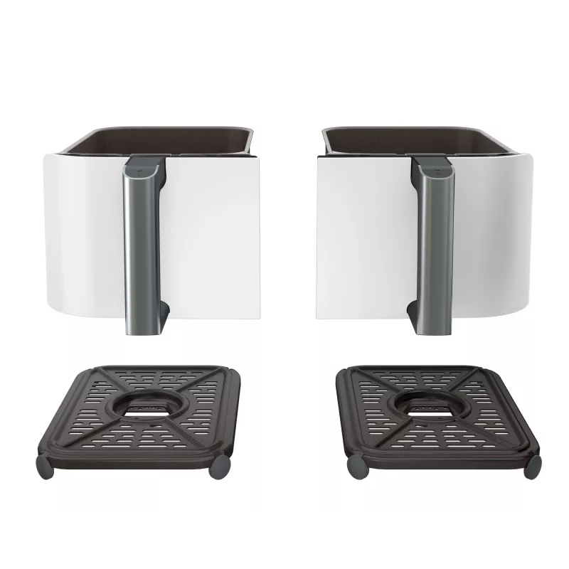 Freidora de aire Ninja AF400EU Double 9,5 L 2470 W blanca, controles giratorios y táctiles