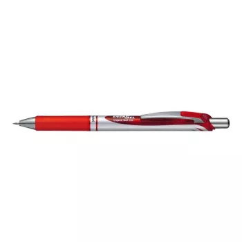 Bolígrafo retráctil con clip Pentel Energel XM Clic Rojo