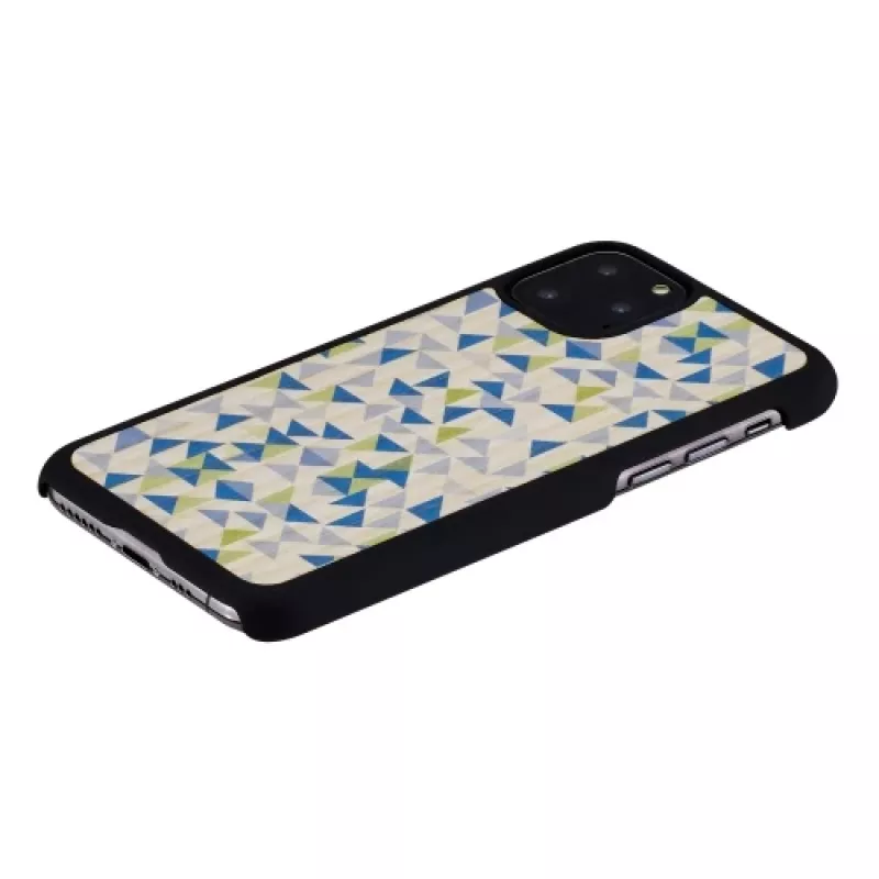 Funda de smartphone man and wood para iPhone 11 Pro – triángulo azul sobre negro, carcasa rígida protectora