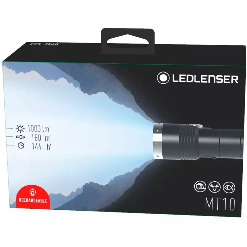 Linterna de mano Ledlenser MT10 negro plata
