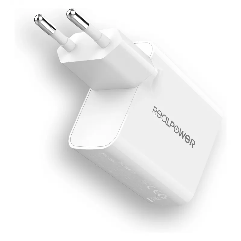 Cargador RealPower PC-20 Smartphone Tablet Blanco