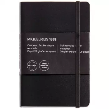 Cuaderno Miquelrius LEATHER1839 104x150 cuadriculado 5 mm con índice 200 hojas (envío por carga)