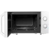 Microondas, volumen 20L, control mecánico, 800W, 5 niveles de potencia, iluminación LED, función descongelar, señal al finalizar el tiempo de cocción, color: blanco
