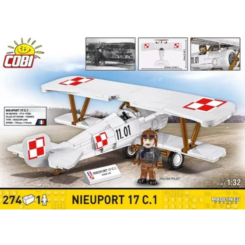 Cobi set de bloques Nieuport 17 C.1 maqueta de 1274 piezas