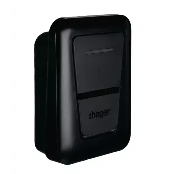 Estación de carga para VE de pared Hager witty one 11 kW de 3 fases con conector Tipo 2, RFID, Bluetooth, cable de 4,5 m, IP55, IK10