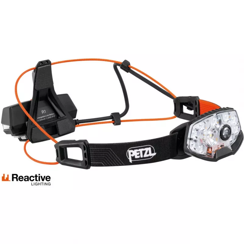 Linterna frontal Petzl NAO RL negra naranja LED 1500 lm USB