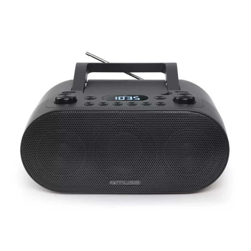 Muse | Radio portátil con Bluetooth y conexión USB | M-35 BT | Entrada AUX | Negro
