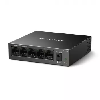 Mercusys MS105GS - Switch de sobremesa, 5 puertos Gigabit, negro