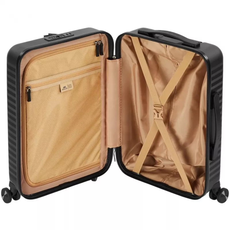 Maleta de cabina Rivacase Clark ECO 8181 — maleta de cabina compacta, negro