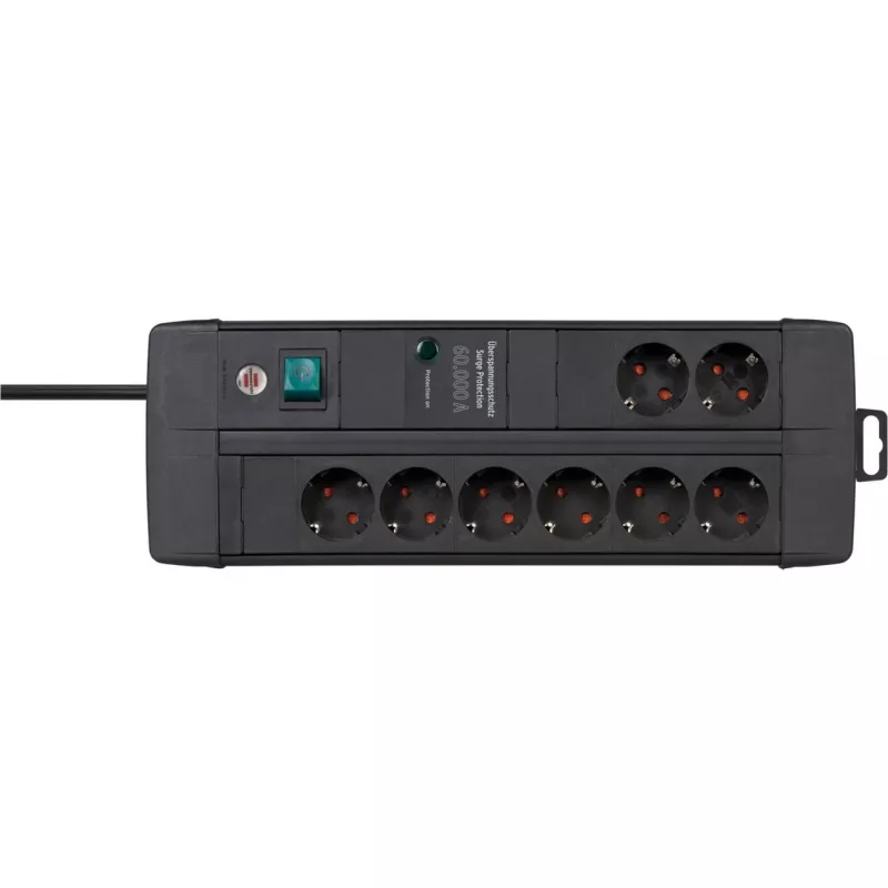 Alargador de corriente Brennenstuhl 1256000678 3m 8 tomas AC para interior negro