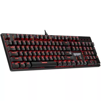 Teclado mecánico DEFENDER QUEST GK-596 — retroiluminación RGB, anti-ghosting, con cable, diseño compacto