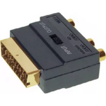 Adaptador de vídeo/audio SCART ShiverPeaks 94035-G con 3 cinch (audio/vídeo compuesto)