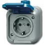 Busch Jaeger 2083-0-0368 Toma de corriente CEE 7/3 Azul - Gris (2083-0-0368)