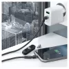 Cable USB RealPower MagneticCharge2 1m negro carga rápida transferencia de datos