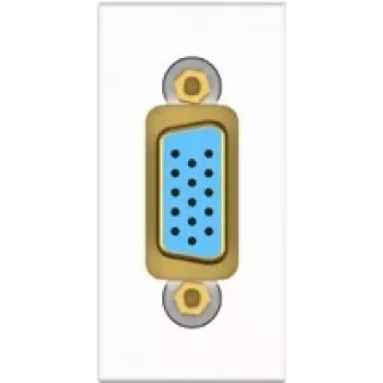 Kindermann Konnect flex 45 click VGA 1 m - faceplate modular snap-in