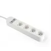 Regleta de enchufes inteligente Gembird TSL-PS-S4U-01-W 4 salidas AC 3880 W Blanco