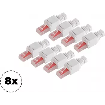 Conector de red ShiverPeaks 75011-8 Cat.6 conector RJ45 sin herramientas, 8P8C